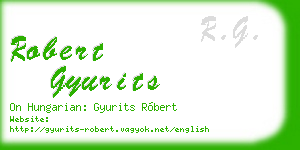 robert gyurits business card